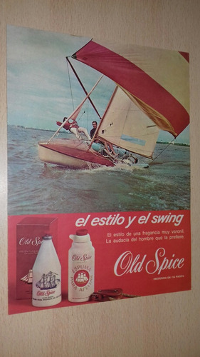 P361 Clipping Antigua Publicidad Perfume Old Spice Año 1971