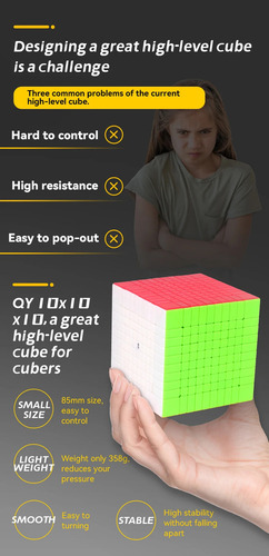 Cubo Mágico Qiyi, 10 X 10 X 10 X 10, Rompecabezas, Juguetes