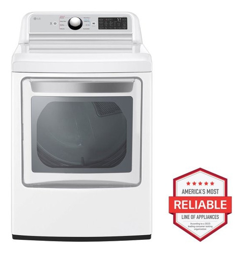 LG 7.3 Cu. Ft. White Electric Dryer With Easyload Door