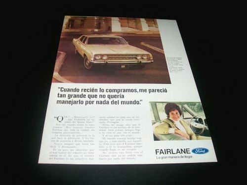 (pa194) Publicidad Clipping Ford Fairlane * 1972