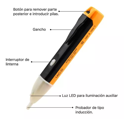 Detector De Voltaje Tester Electrico 90 A 1000v Electricidad