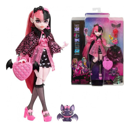 Muñeca Articulada Y Accesorios Monster High Draculaura 27cm