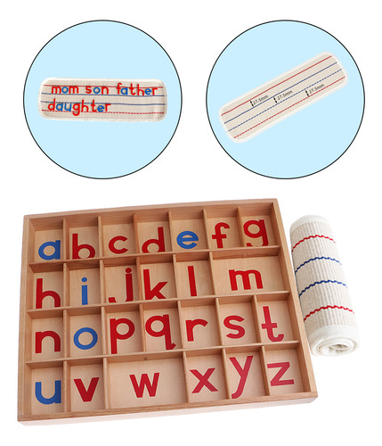 Niños Montessori Materiales Del Alfabeto Movibles Idioma