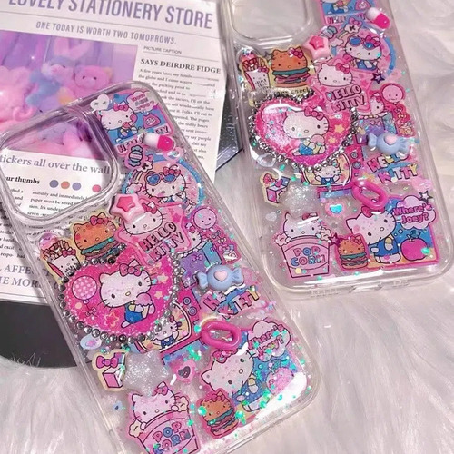 Capa De Celular Hello Kitty Para iPhone 16/15/14/13/12/11