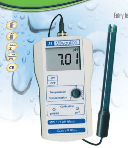 Mw101 Ph Metro + Sonda, Milwaukee Compensación Temperatura