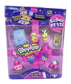 Shopkins Super Festa Série 7 - Kit Com 5 Sortidos - Dtc