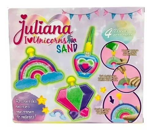 Juliana Arena Magica I Love Unicorns Sand Artesania Infantil