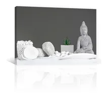 Comprar Cuadro Decorativo Canvas Lienzo Zen Y Buda Estatua Buda Spa