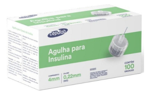 Agulha Para Caneta De Insulina 4mm 32g C/100un Capalab