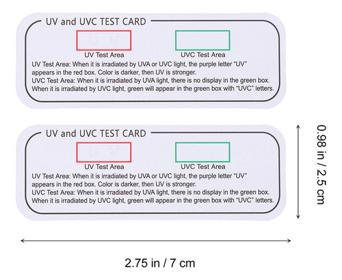 Tira De Prueba Uv Test Card, 30 Unidades