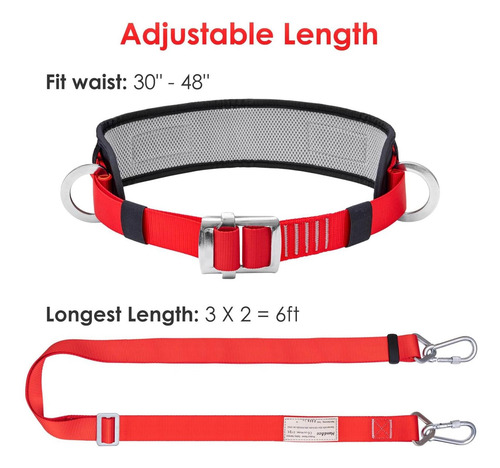 Cinturón De Seguridad De Escalada Handacc Con Cintura Y Kit