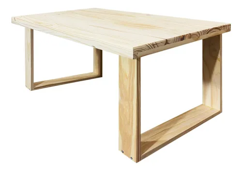 Mesa Ratona Arrime Tapa 80 Pata Rectangular Madera Moderna