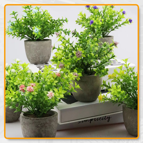6 Pls Artificiales Macetas Detivas Bonsai Hogar