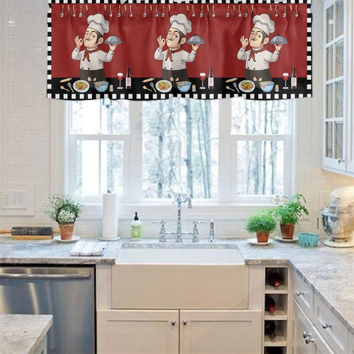 Fat Chef - Cortinas De Cocina, Cenefas Decorativas De Diseño