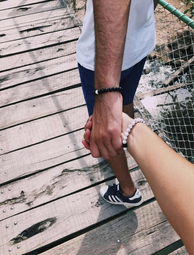 Pulseras De La Distancia - Piedras Naturales Pareja Amistad