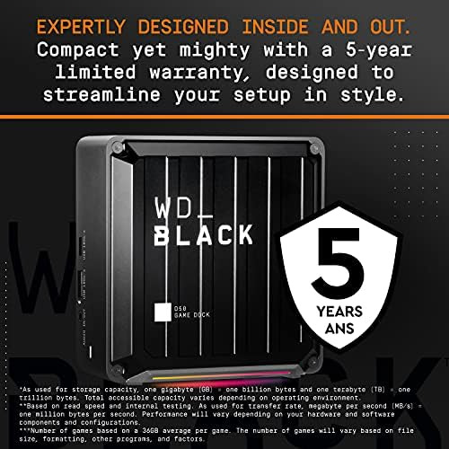 Wd_black D50 Game Dock, Rgb Con Conectividad Thunderbolt 3 -