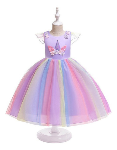 Vestido Unicornio Niña Fiesta Cumpleaños Princesa