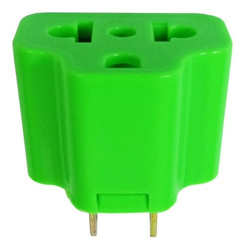 Imagen 2 de 4 de Adaptador Enchufe Con Toma Tierra P-514n-v Opalux