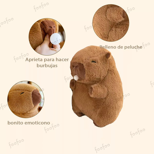 2pcs Peluche Capibara,animales Capybara Niños Bebe Regalo Foofoo