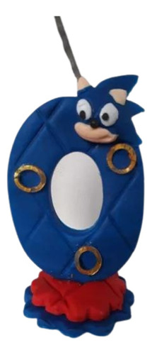 Vela Sonic Decorada Biscuit 0 Anos