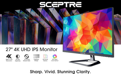 Sceptre 4k Ips 27 3840 X 2160 Uhd Monitor Up To 70hz Dis...