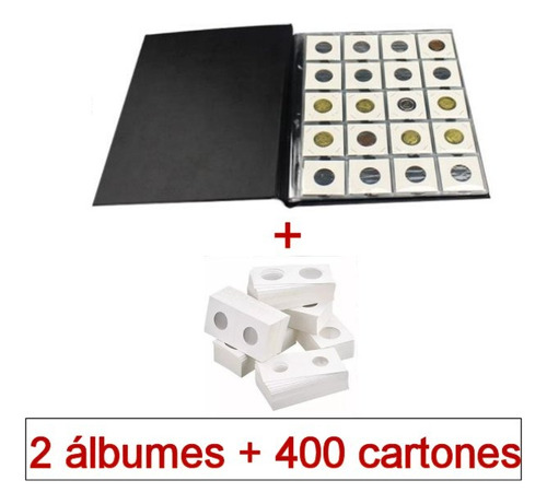 2  Álbum Para 200 Monedas + 400 Cartones 5x5 Envío Gratis