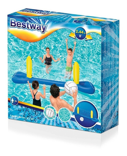 Imagen 8 de 9 de Portería Inflable De Volleyball Con Pelota Juego Bestway