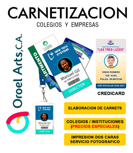 Imagen 2 de 9 de Impresión De Carnets En Credicard, Cintas, Portacarnets