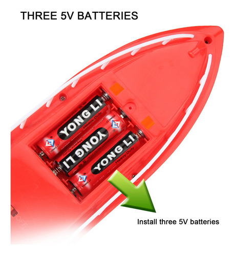 Lancha Motora Con Control Remoto V Cool Red Water Mo 5991 Pa