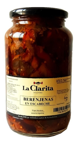 Berenjenas En Escabeche X400gr- Encurtidos La Clarita-kosher