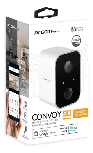 Camara Wifi Argom Exterior Convoy 90 Con Bateria FHD Ip65