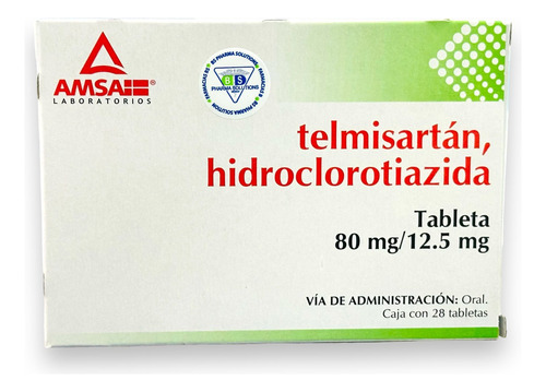 Telmisartán, Hidroclorotiazida 80mg/25mg C/28 Tabs Amsa