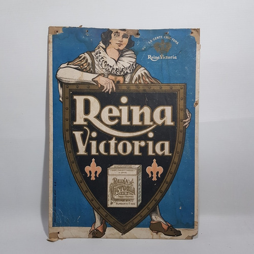 Antiguo Cartel Reina Victoria Cartón Ramos Grales Mag 62245