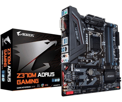 Placa Mãe Gigabyte Z370m-aorus Game 1151 Ddr4 Dvi Hdmi Matx