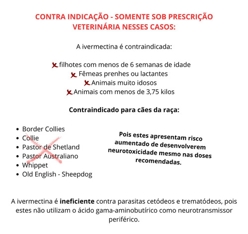 Ivermectina 3mg Mectimec Blister 4comp Cães De 4kg Até 7,5kg