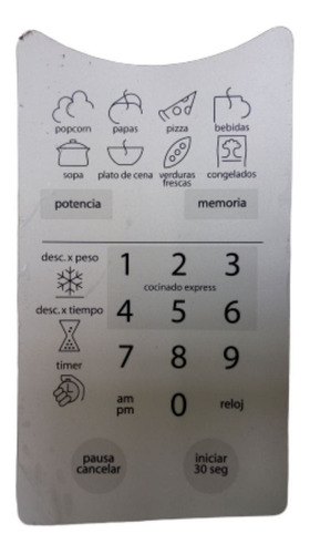Imagen 3 de 6 de Membrana Microondas Galanz ,frigilux,hyundai,mabe
