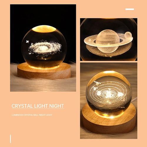 I Lámpara 3d Galaxy Ball Crystal Galaxy Galaxy Galaxy