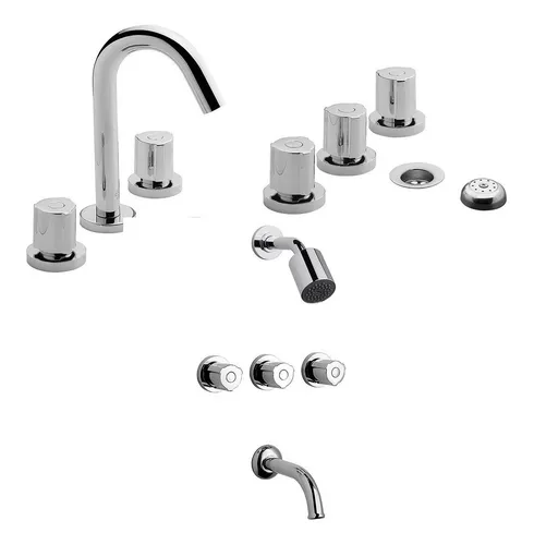 Combo Ba o Griferia Fv Radal Lavatorio Bidet Ducha Cs3015