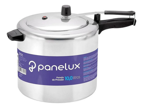 Panela De Pressão 10 Litros Panelux Classic Alumínio Polido Azul