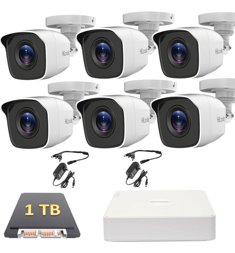 Paquete Kit 6 Cámaras Hd 720p Cctv 1 Tb Hikvision Sin Cables