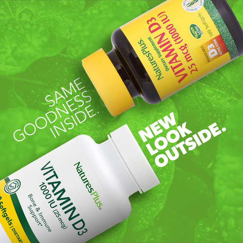 Natures Plus Vitamina D3 (colecalciferol) - 1000 Ui, 180 Sof