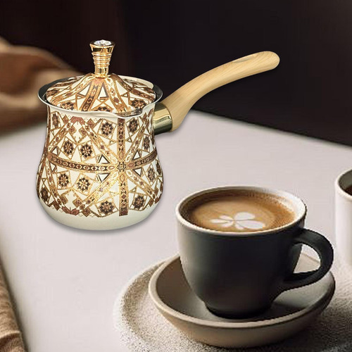 Cafetera Árabe Para Derretir Y 550 Ml Patrón Marrón