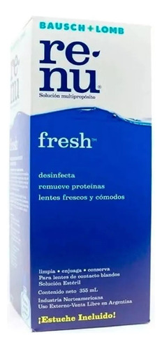 Renu Fresh 355 Solución Líquido + Estuche Lentes De Contacto