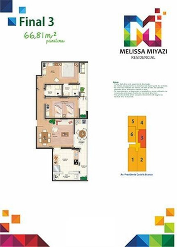 Imagem 13 de 16 de Apartamento, 1 Dorms Com 62.69 M² - Vila Caiçara - Praia Grande - Ref.: Gim6022939 - Gim6022939