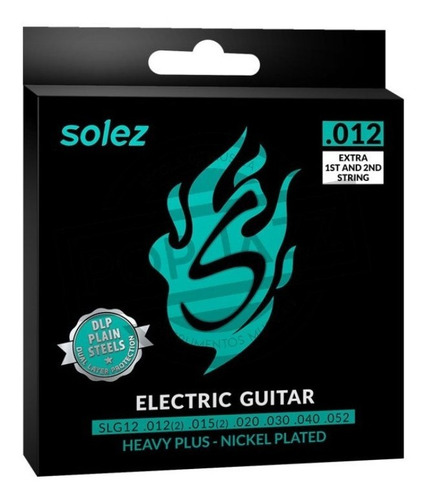 Kit 2 Encordoamentos Solez Guitarra 0.012 Dlp - Slg12