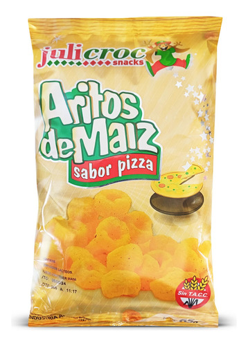 Aritos De Maiz Sabor A Pizza Julicroc Sin Tacc Bolsa X65g