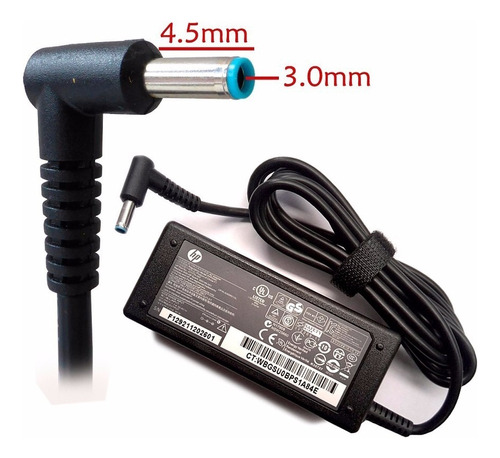 Cargador Hp De 19.5v 3.33a Punta Azul Con Cable Corriente