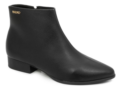 Bota Feminina Via Uno Cano Curto Salto Bloco Rasteiro 217038