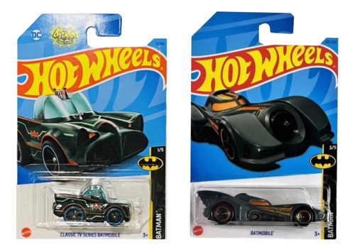 Pack 2 Hot Wheels - Batmobile & Classic Tv Series Batmobile