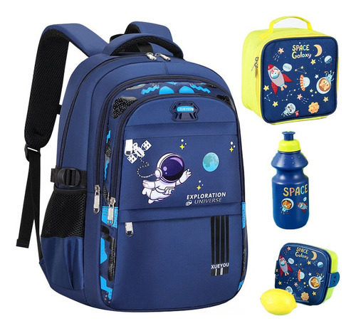 Ddmispo Mochila Escolar Infantil Astronaut De 4 Piezas Con Lonchera